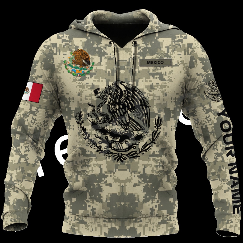 2024 M xico Army Flag Skull Veteran Trajes Militares Camo