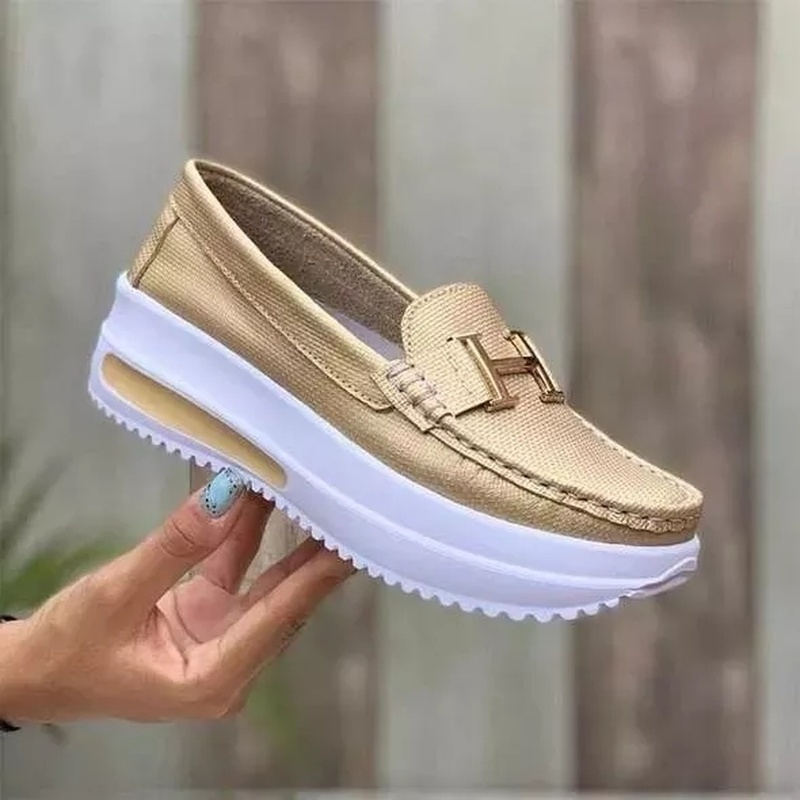 Mocasines De Plataforma Casual Cómodos Para Mujer Mocasín De Cuña - Main Image