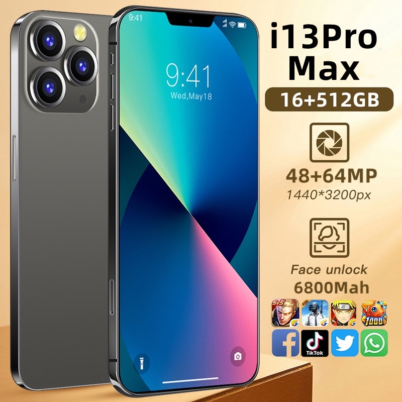  i13pro MAX(A61) Dual SIM/GPS/Face ID 5G teléfonos móviles  ofrecen pantalla de 6.7 pulgadas Android 11 de diez núcleos, teléfonos  celulares baratos y buenos, cuatro cámaras con teléfono inteligente AI,  azul 