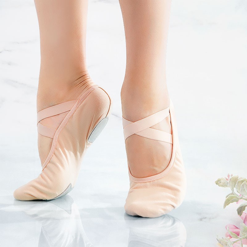 Zapatos de Ballet de lona para niña, zapatillas de baile de Ballet