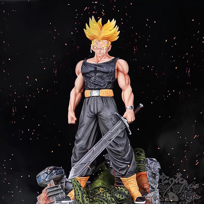 Bandai 44cm dragon ball z anime figuras gk super saiyan lc lenda