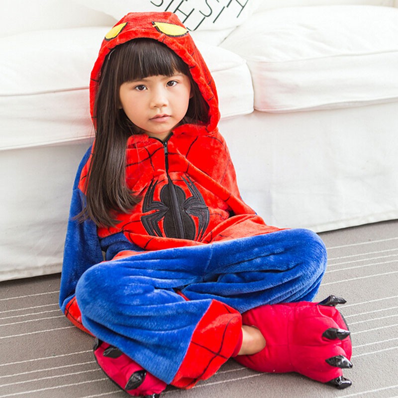 otoño invierno adulto niño spiderman onesie anime de dibujos animados  cosplay kigurumi halloween pijama