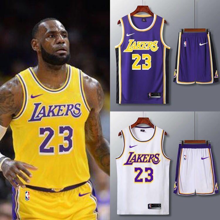 Los Angeles Lakers City Jersey James Basketball Uniform 