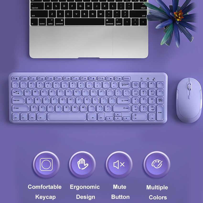 Victsing pack de online teclado y ratón inalámbricos