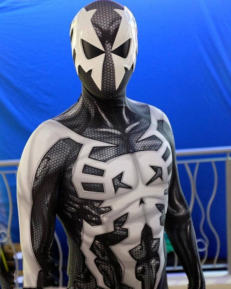Spider Man 2099 New Era Ultimate Spider Negro Y Blanco Medias Body Cosplay Traje Shopee México 8346
