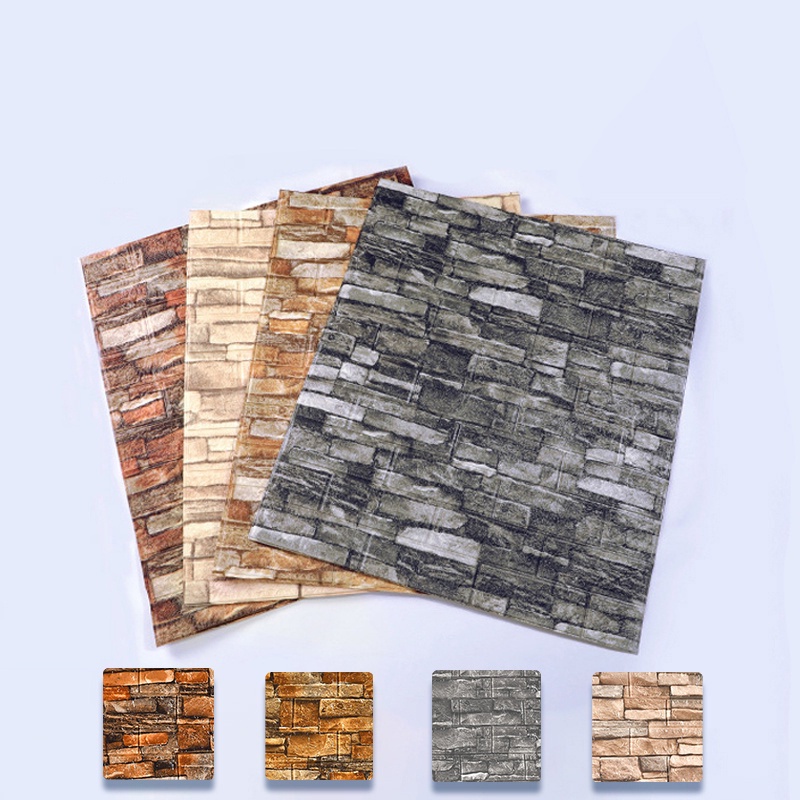 thumbnail image 1 of Papel pintado diy3D ladrillo espuma etiqueta de la pared decorativo impermeable papel tapiz autoadhesivo, 1 of 4