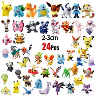 12 Unids/Set 4cm Pokemon Juguetes Pikachu Eevee Todos Los
