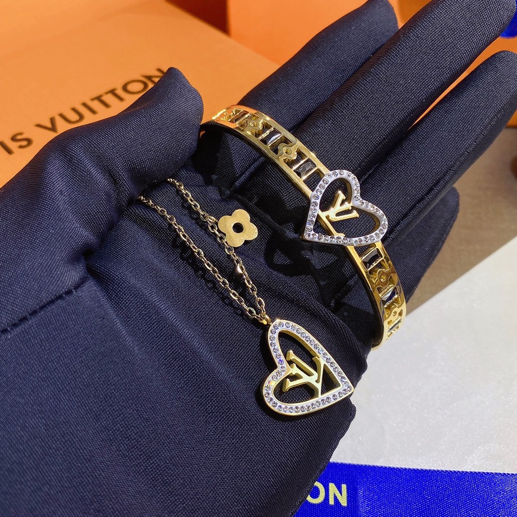 LV Louis Vuitton Pulsera Delicada Joyería Regalo De Lujo Hombre Mujer S208  OKHC