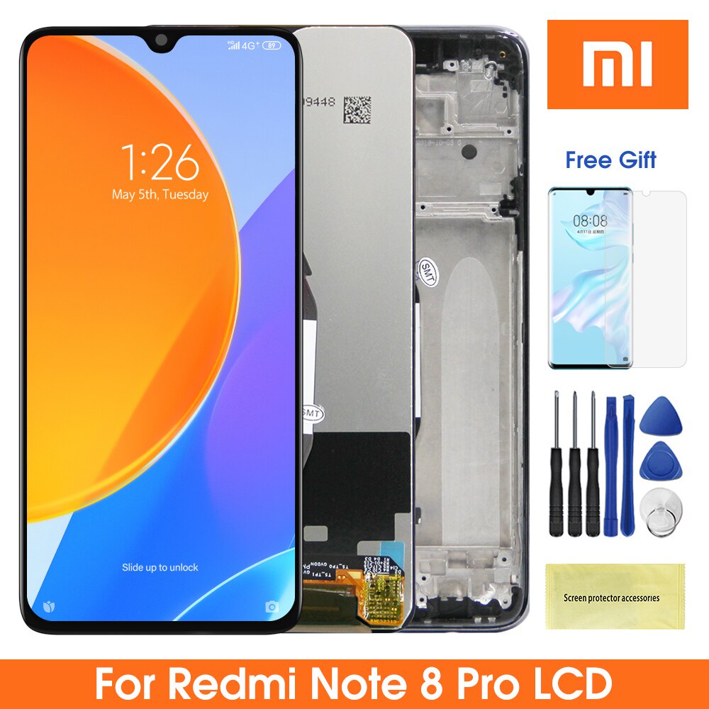 100 Original Redmi Note 8 Pro Display , Para Xiaomi M1906G7I M1906G7G Lcd Dispay Digital Touch