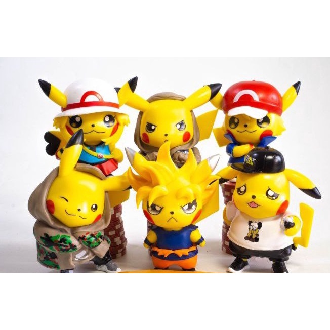 Pokemon pikachu Pokemon pikachu Supreme pikachu cosplay figura pikachu  dragonbal