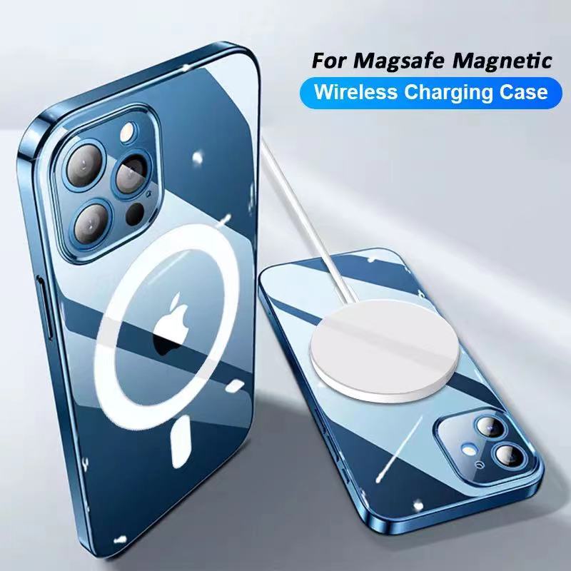 Funda de carga inalámbrica magnética para Iphone 12 11 13 Pro Max Mini Xr X  Xs Max 7 8 Plus Se Fundas a prueba de golpes (iPhone13pro) JM