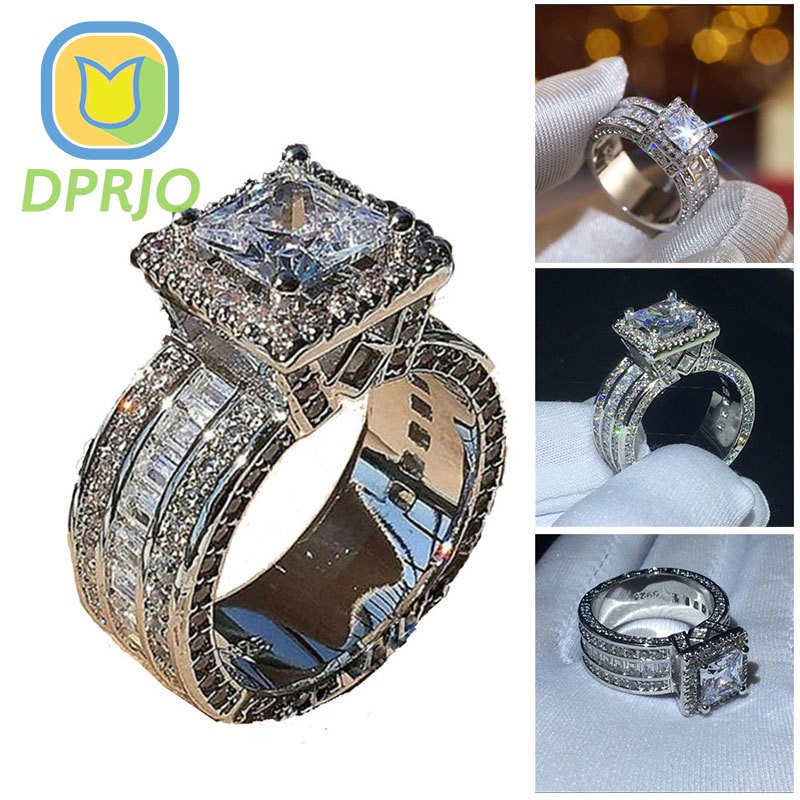 Anillo de discount plata con diamantes