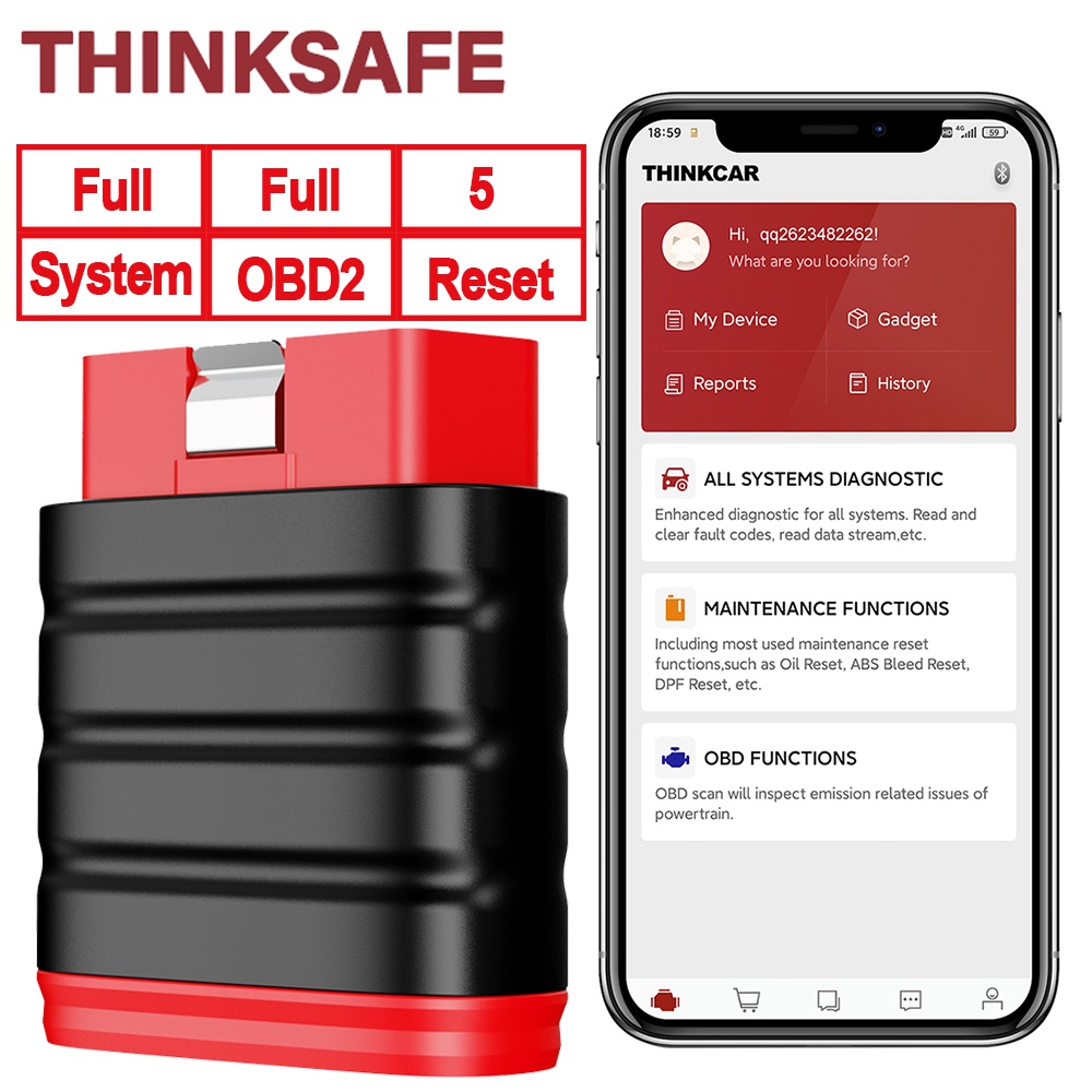 THINKCAR Thinksafe OBD2 Escáner Sistema Completo Profesional ...