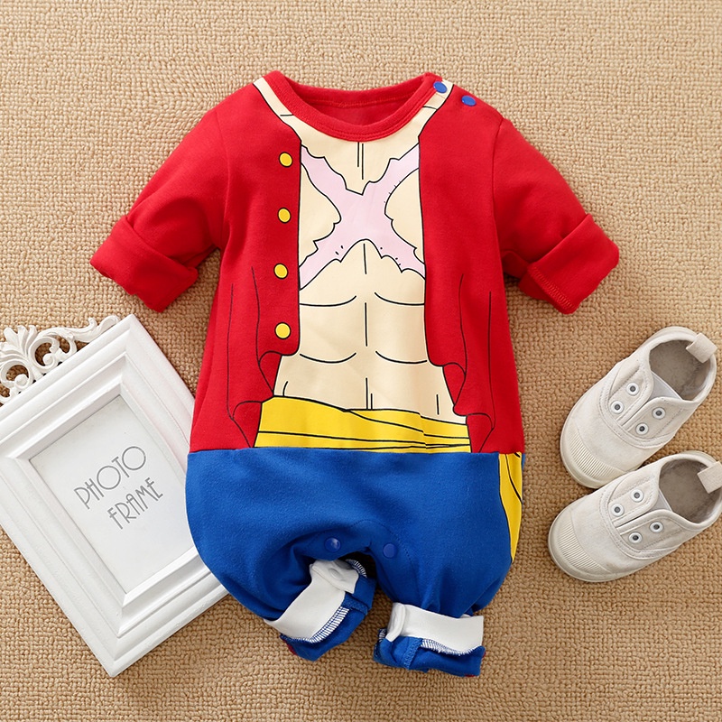 thumbnail image 1 of Anime Bebé Mameluco Naruto Dragon Ball Manga Larga Luffy Sasuke Uzumaki Mono Niño Niña Ropa, 1 of 5