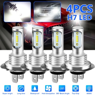 Comprar 2 uds Super brillante Mini H4 H7 LED bombillas de faros de coche  20000Lm CSP Chip Auto H1 H11 luz LED H3 H8 HB3 HB4 9005 9006 6500K lámpara  automática 12V