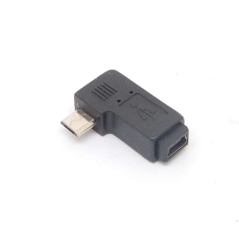 90 Grados Adaptador De Ángulo Derecho Izquierdo Mini USB HEMBRA A MICRO