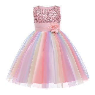 Vestidos de discount niña de arcoiris