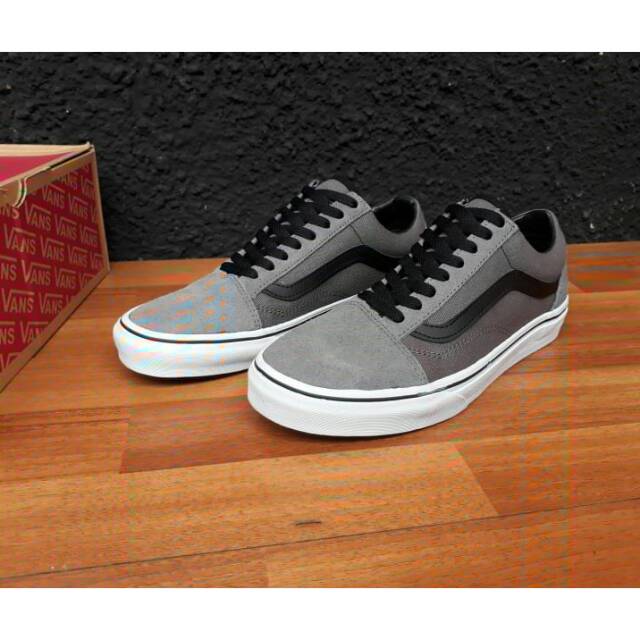 Premium Zapatos hombres Vans Old Skool gris negro