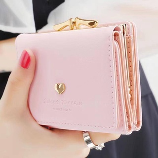 Billetera Cartera Monedero Mujer Dama Elegante Compacta Color Rosa