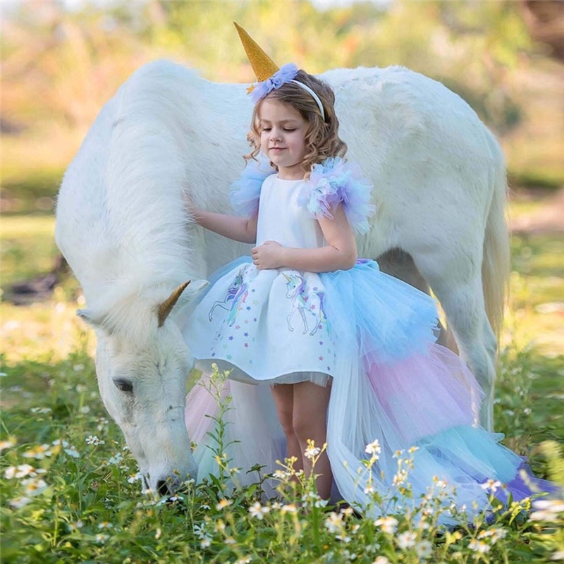 Vestido disfraz unicornio largo niña | Un unicornio