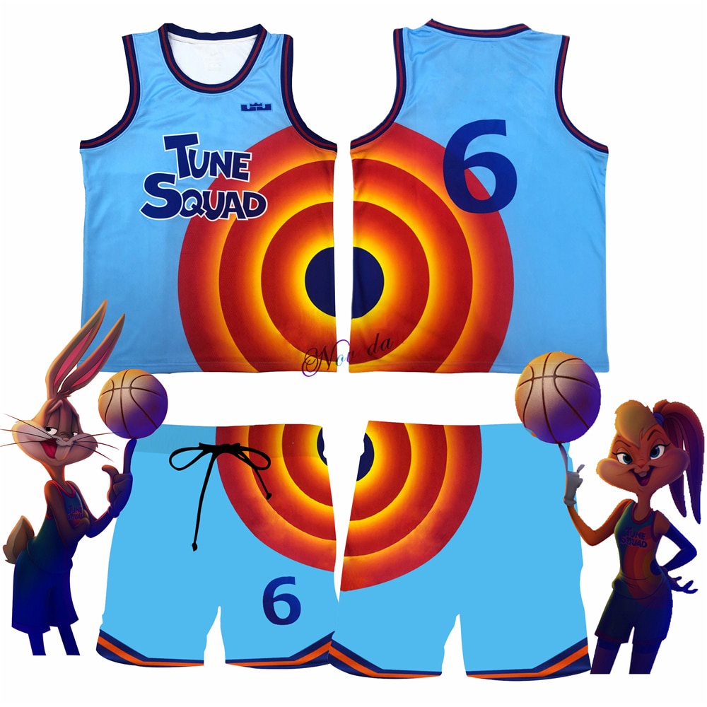 Space Jam 2 Jersey Niños Hombre James 6 Cosplay Tune Squad Basket