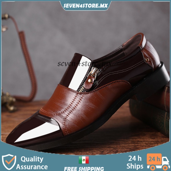 Italiano zapatos para los hombres marr n charol deslizamiento en