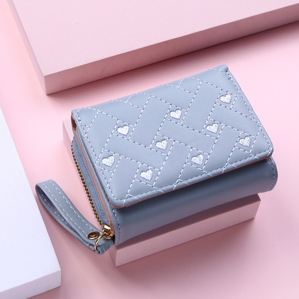 Mini Monedero De Moda Para Mujer Version Coreana Multitarjeta