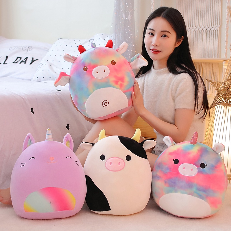 35cm Squishmallows Peluche Animal Juguetes De Gato Unicornio Cerdo Almohada Regalos Para Ninos Shopee Mexico