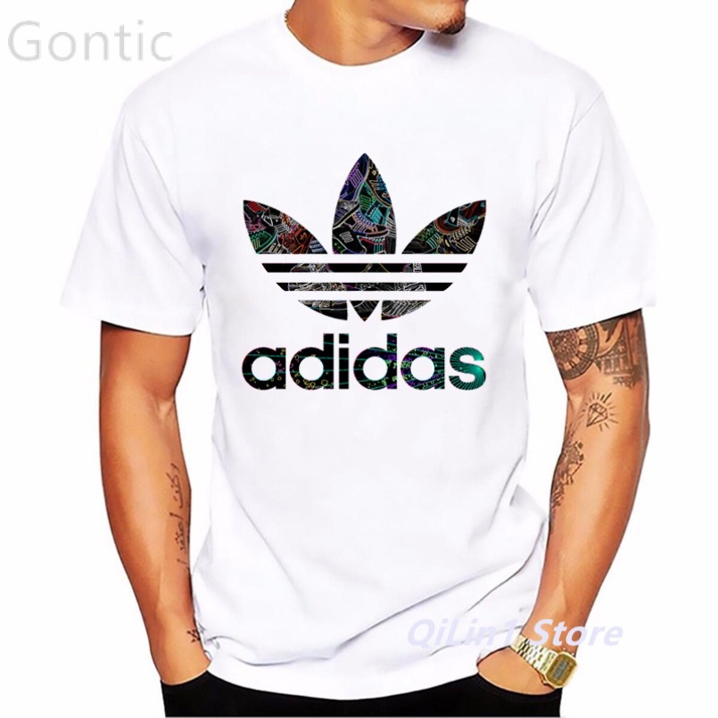 Nueva Moda Addidas Impresión Gráfica Verano Manga Corta Top Hombre Camisetas Blancas Personalizadas Regalo De | Shopee México