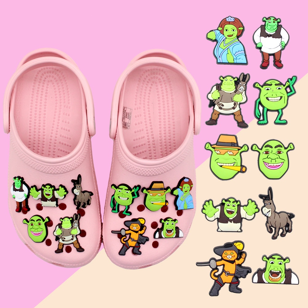 Charms Xinghergood Zapatos Encantos Decoración De Dibujos Animados Shrek  Orejas Para Crocs DIY Fiesta Niños Regalos XHG