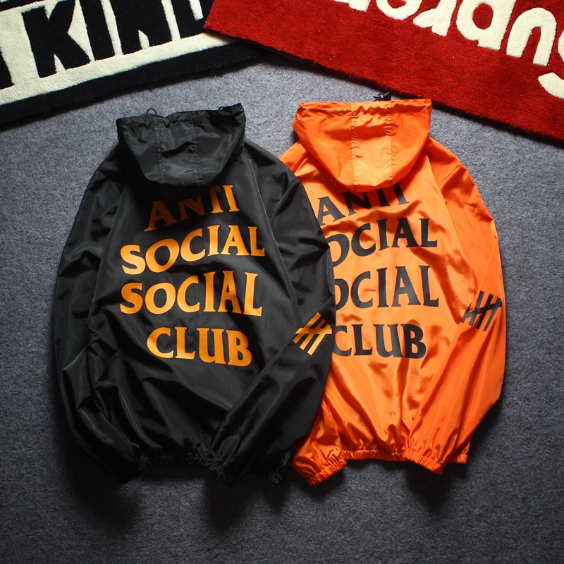 ASSC sudaderas Simple parejas sudaderas rompevientos Anti Social