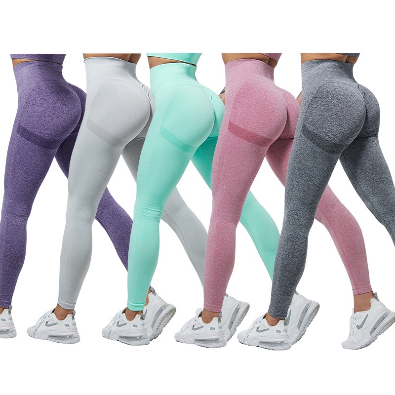 Mallas sin costuras de cintura alta Push Up Leggins deporte mujer