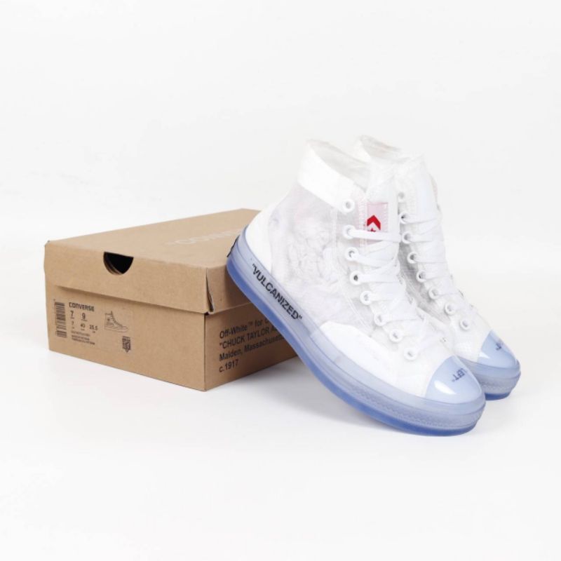 Converse Chuck Taylor AllStar High Vulcanized X Off White V2 Virgil Abloh transparente