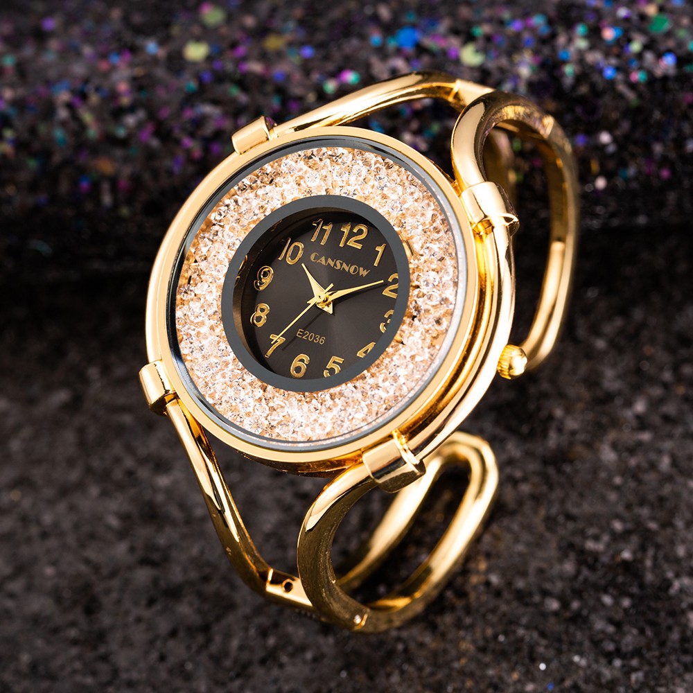 Reloj De Pulsera Lujo Para Mujer Cuarzo De Acero Inoxidable Moda Elegante  Casual