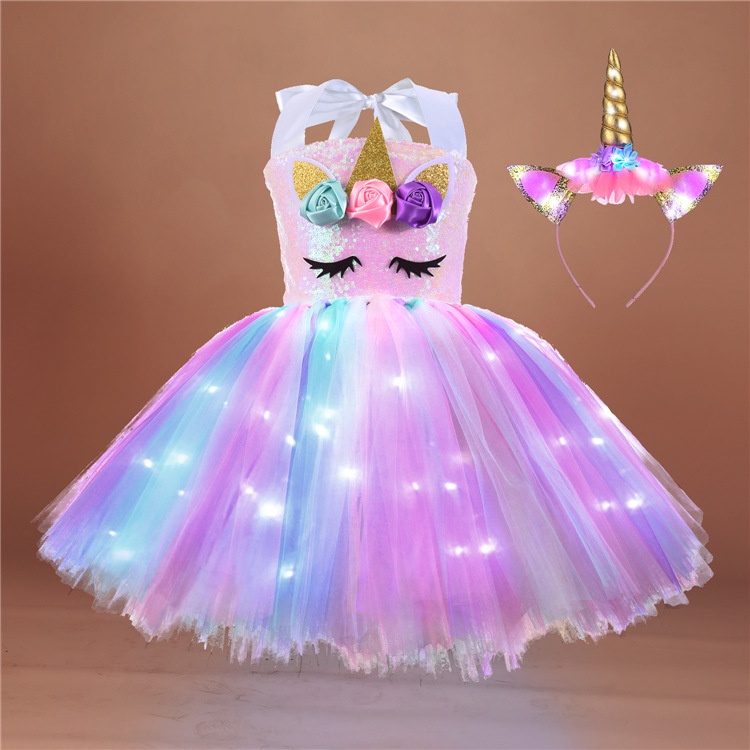 Traje de unicornio rosa disfraz de Halloween para niñas disfraz de