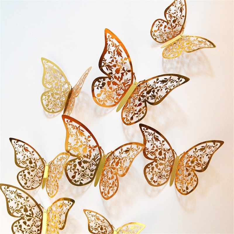Butterfly Wall Sticker Stickers 3d Mariposas Decorativas Para Fiesta  Applique