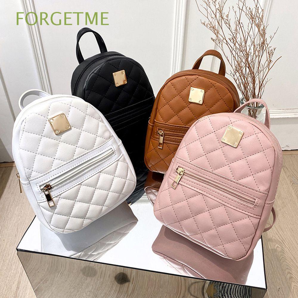 Mochila Para Mujer Estilo PU Cuero Moda Bolsos Casuales Mochila