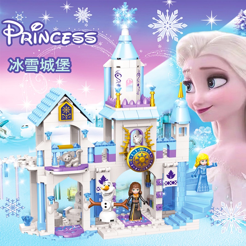 370 piezas frozen castillo bloque casa de mu ecas playset elsa