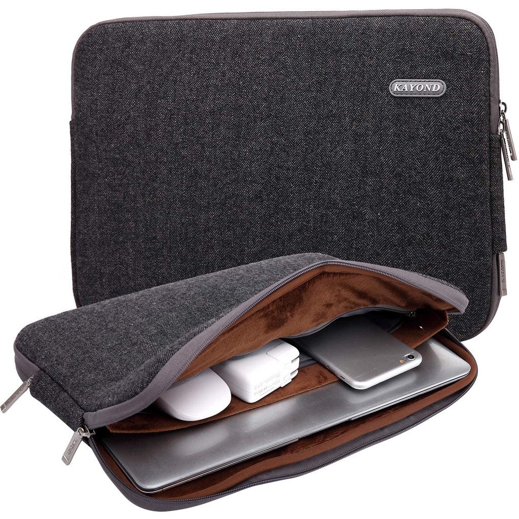 BAGSMART Funda para laptop de 15 a 16 pulgadas con asa, funda acolchada  para laptop, funda portátil para MacBook Air de 15.6 pulgadas, MacBook Pro  de