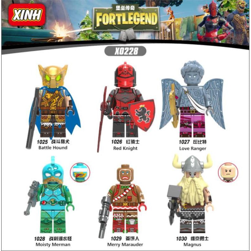 X0228 XH1026 Caballero Rojo Compatible Con Lego Minifigures Juego De Garaje Kits Fortnite Piel Por Defecto Bloque De Construccion Educacion Para Bebes Juguetes Para Ninos Cumpleanos Shopee Mexico