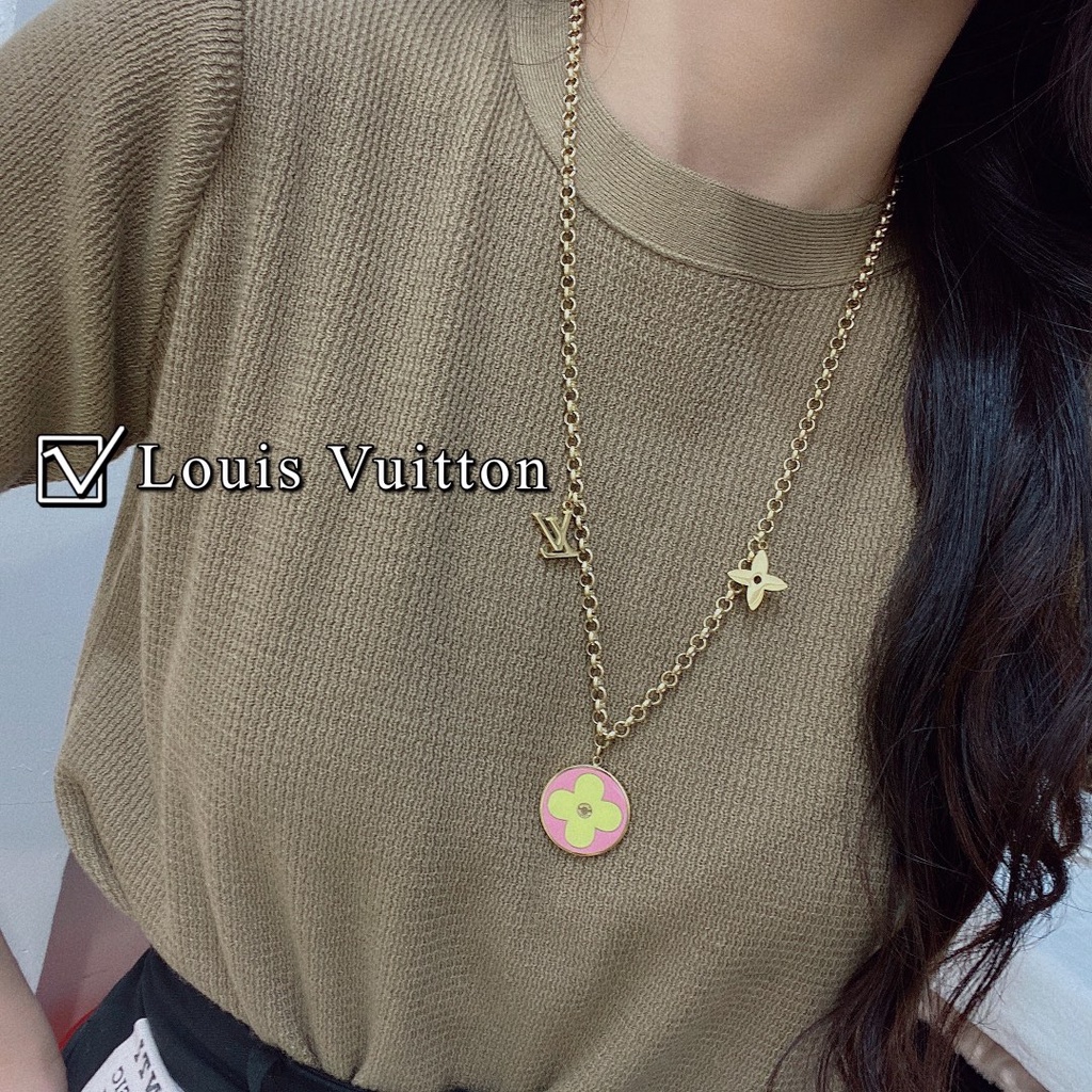 LV Louis Vuitton Collar Colar Delicada Joyería Regalo De Lujo Hombre Mujer  X409 DJFM