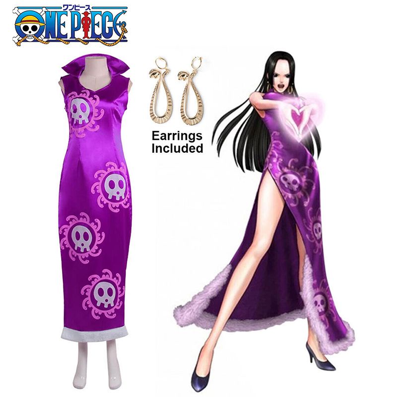 Anime One Piece Cosplay Boa Hancock Cosplay Costume Dress Halloween 9895