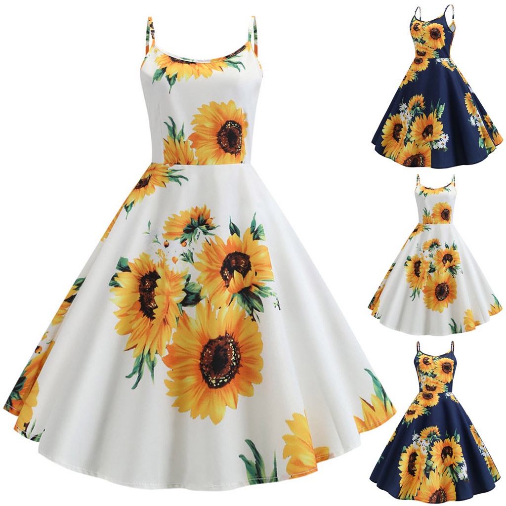 Vestidos casuales de discount girasoles