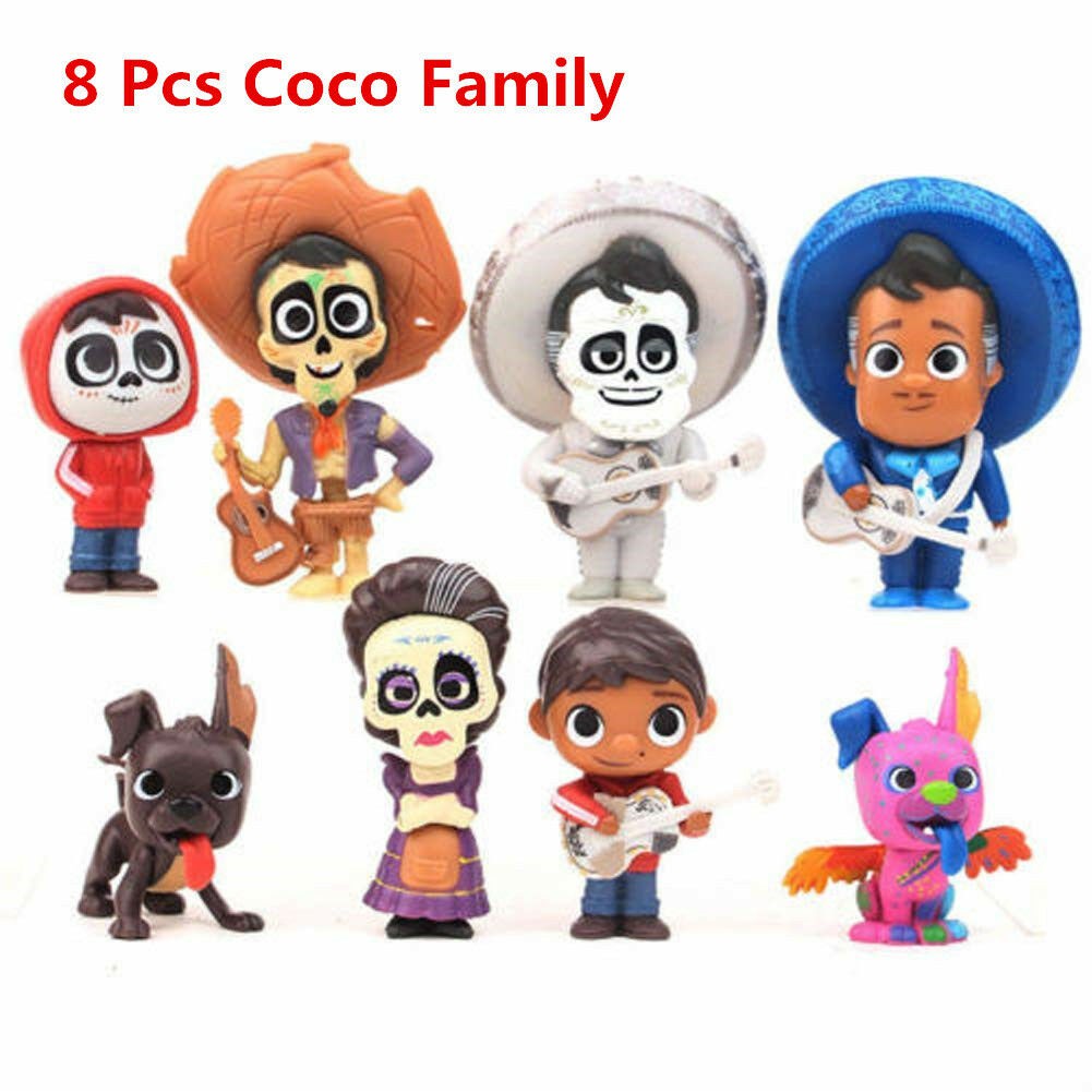 8 Unids set Disney Coco Pel cula Miguel HECTOR Dante Imelda Pepita PVC Figura Juguetes Para Ni os Regalo