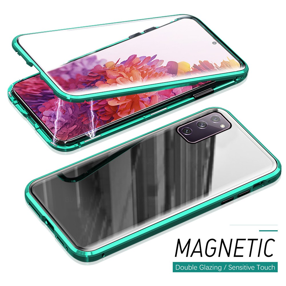 Funda con tapa magnética de doble cara para teléfono móvil