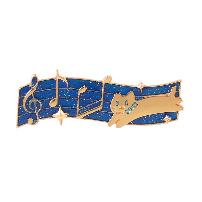 Broche Vintage En Forme De Clavier De Piano - Occasion Avec Rayures D'usage - Bijou Rétro Original