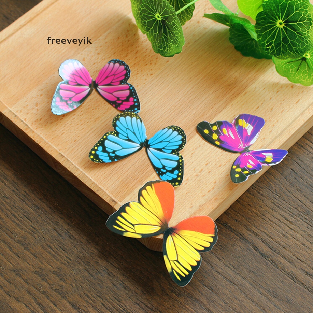 fre] 50 piezas de mariposas comestibles arco iris diy cupcake hadas tartas  decoración de obleas mx463-3