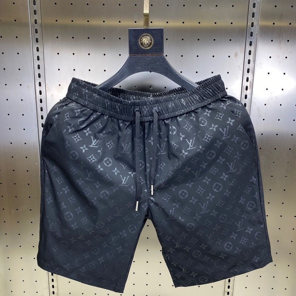 Pantalones Cortos Deportivos Con Estampado Casual Estilo Louis Vuitton Para  Hombre , Casuales Con Cintura Elástica Lv
