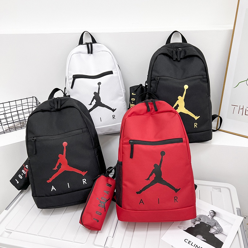 NIKE100 % Original AIR JORDAN Unisex AJ Mochila De Impresión Con Logotipo  Grande Para Estudiantes Inicio De La Escuela Nueva Bolsa Escolar Parche De  Moda Diseño De Bolsillo De Viaje Al Aire