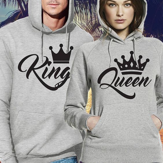 vete Ahora Sudadera con capucha pareja King Queen venta al por